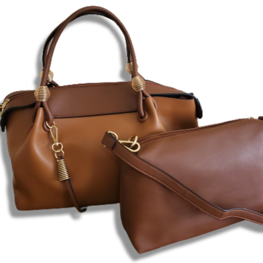 INZI LARGE TOTE BROWN HANDBAG